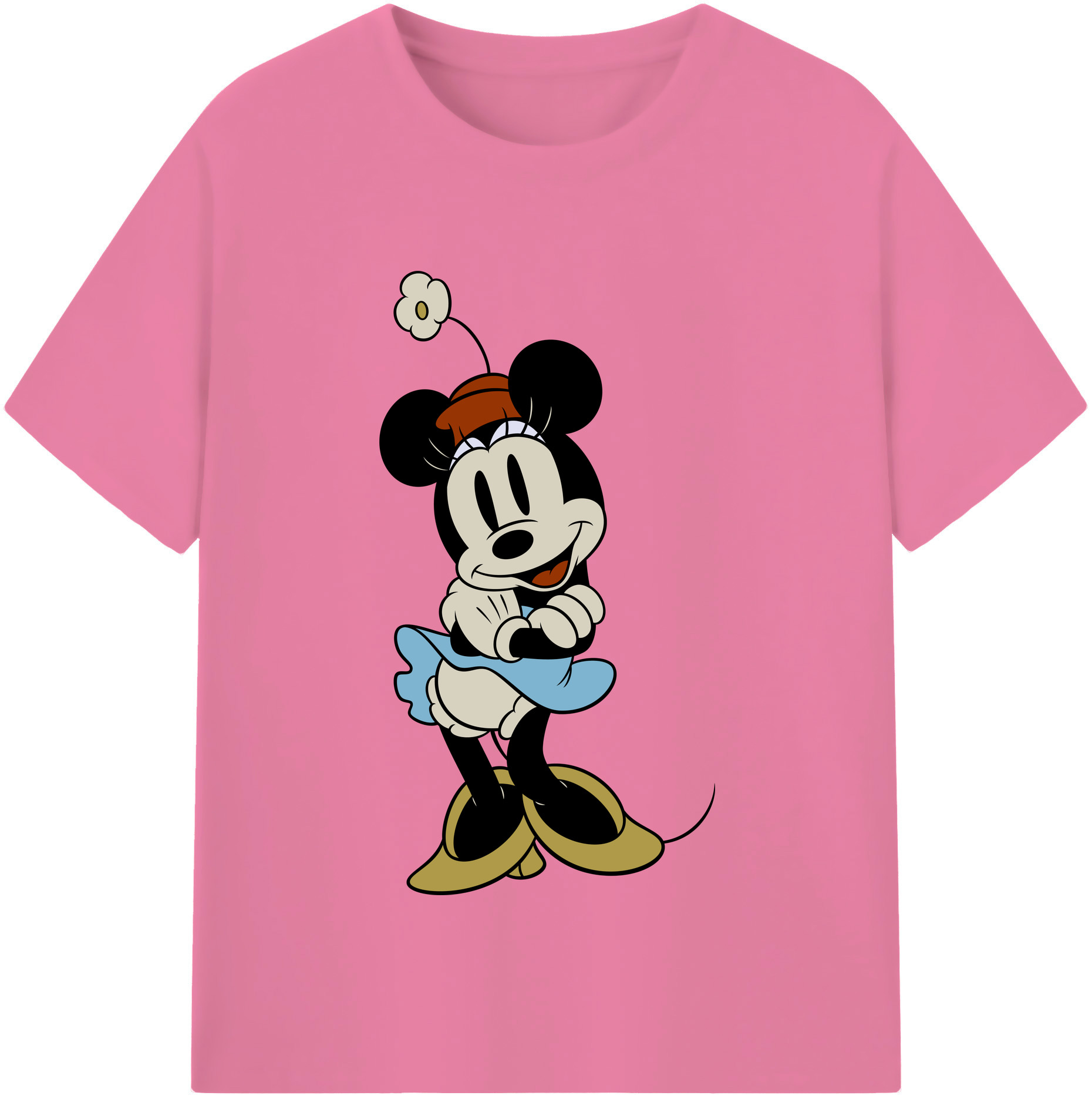 （画像用） ミッキーマウス Mickey Mouse 綿100％半袖Tシャツ（フロントプリント）